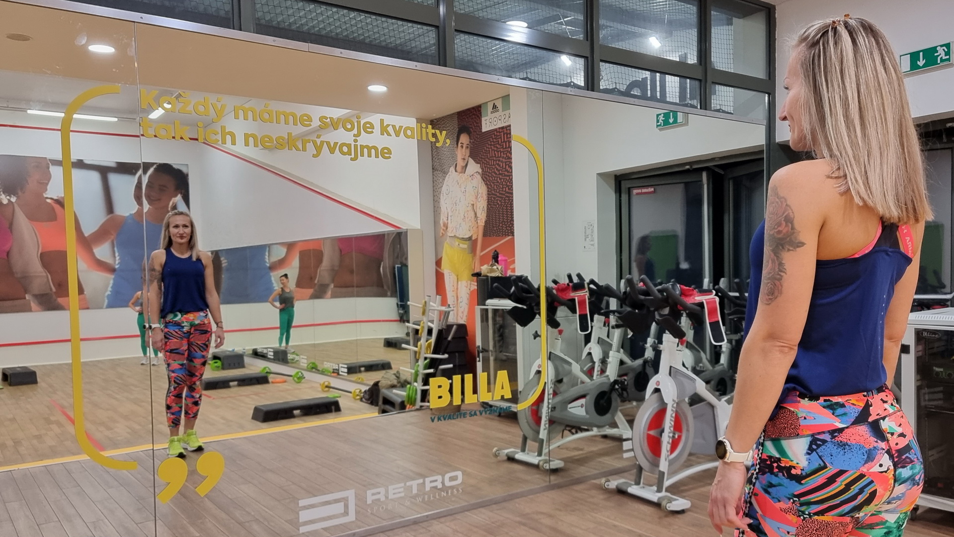 Nálepky v aerobicových sálach